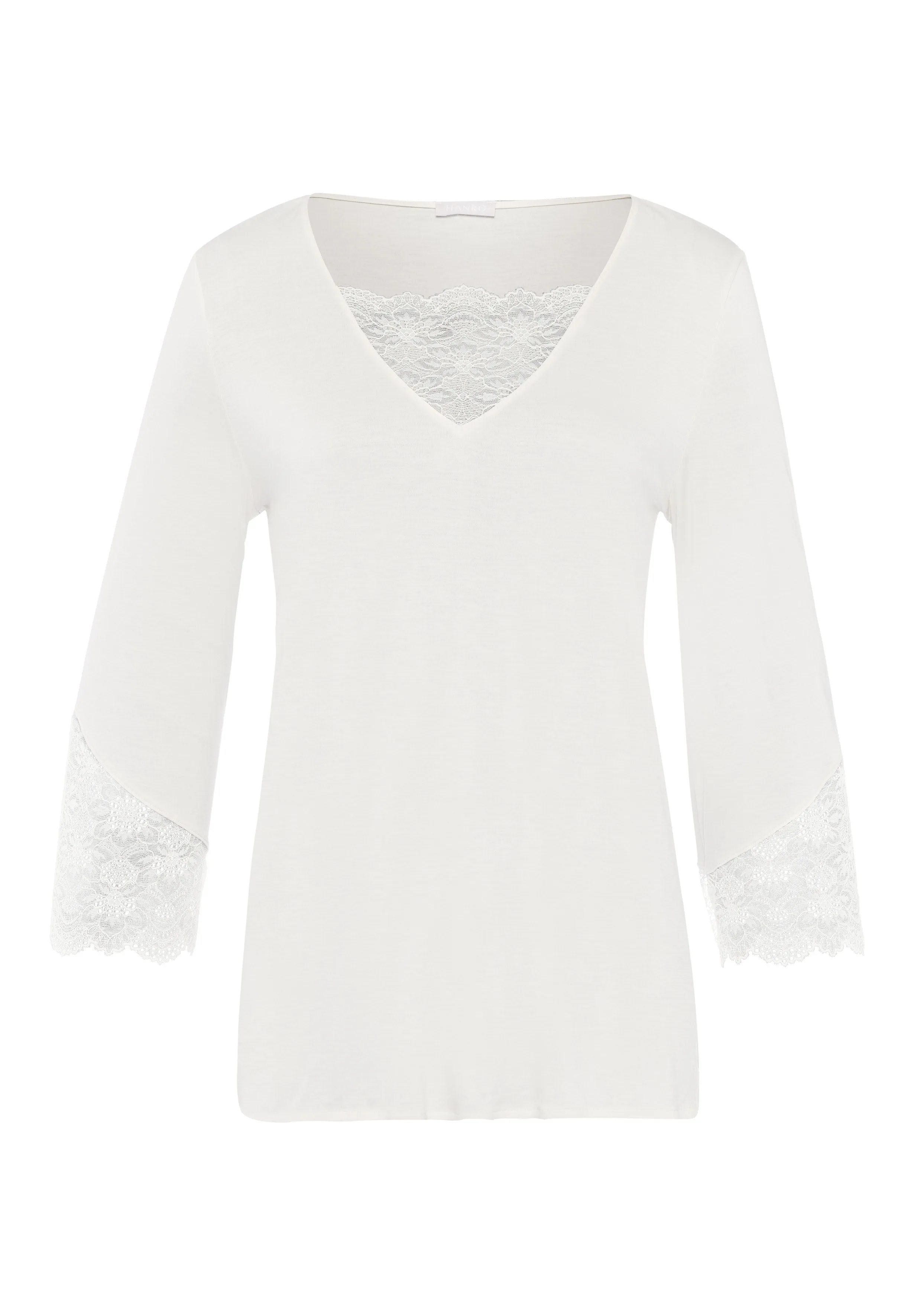 Aria Relaxed Scalloped Lace Blouse | Soft Beige 76661-1221