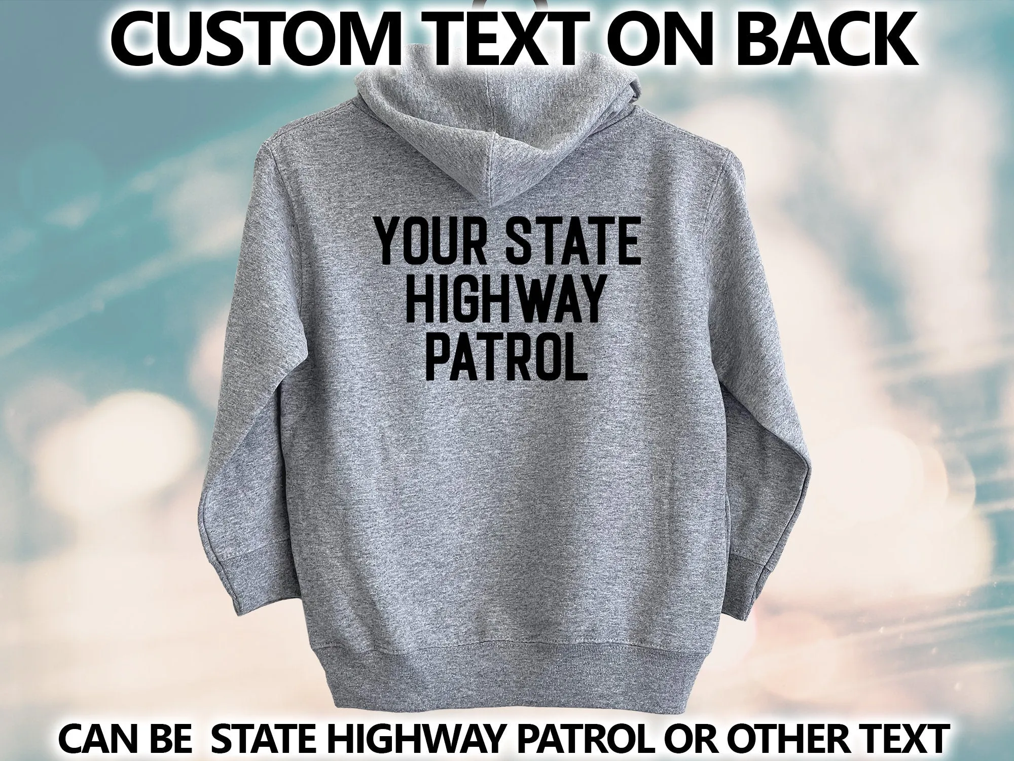 Birthday State Trooper Toddler Gray Heather Hoodie