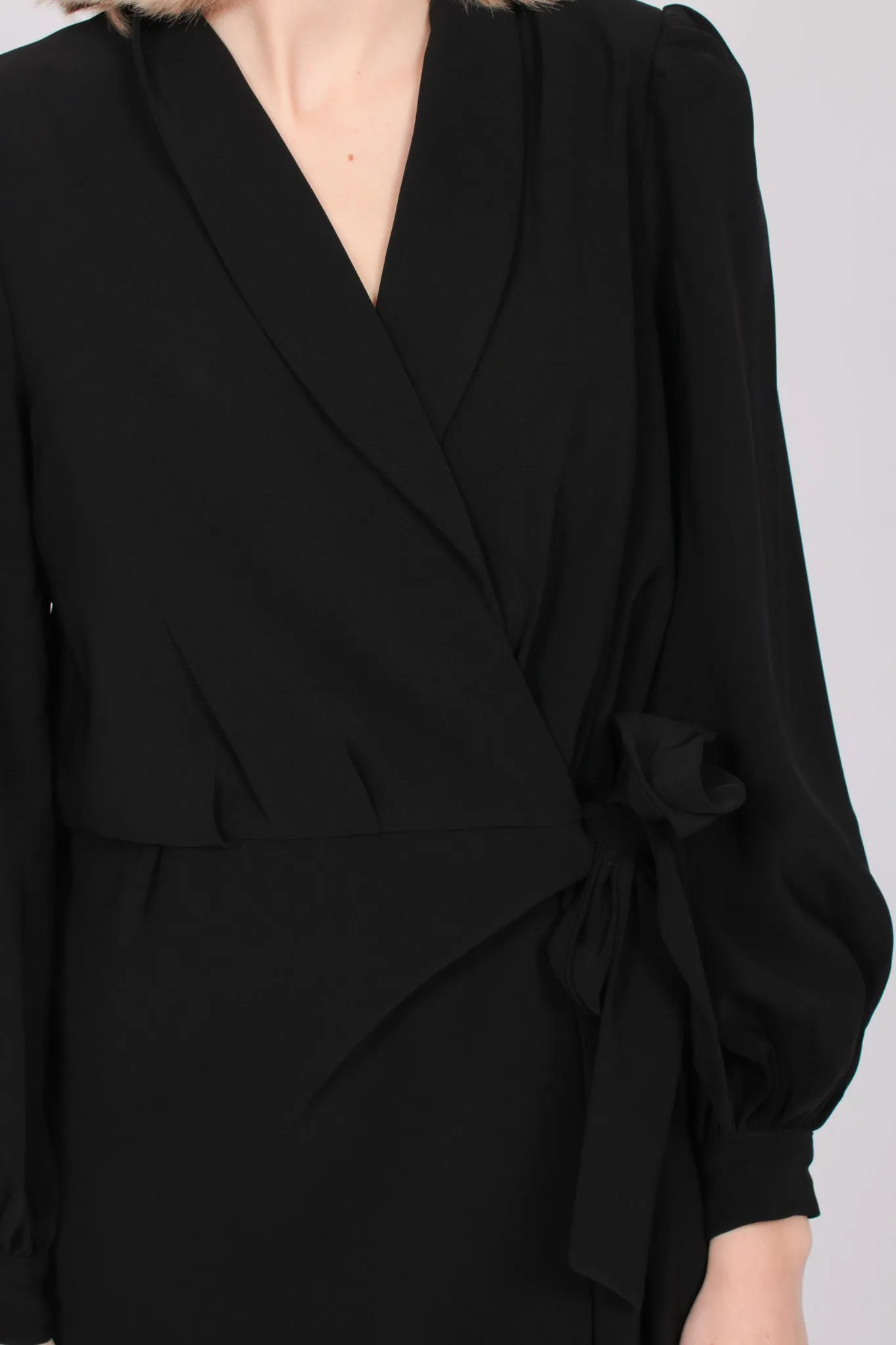 Blazer Wrap Dress - Black