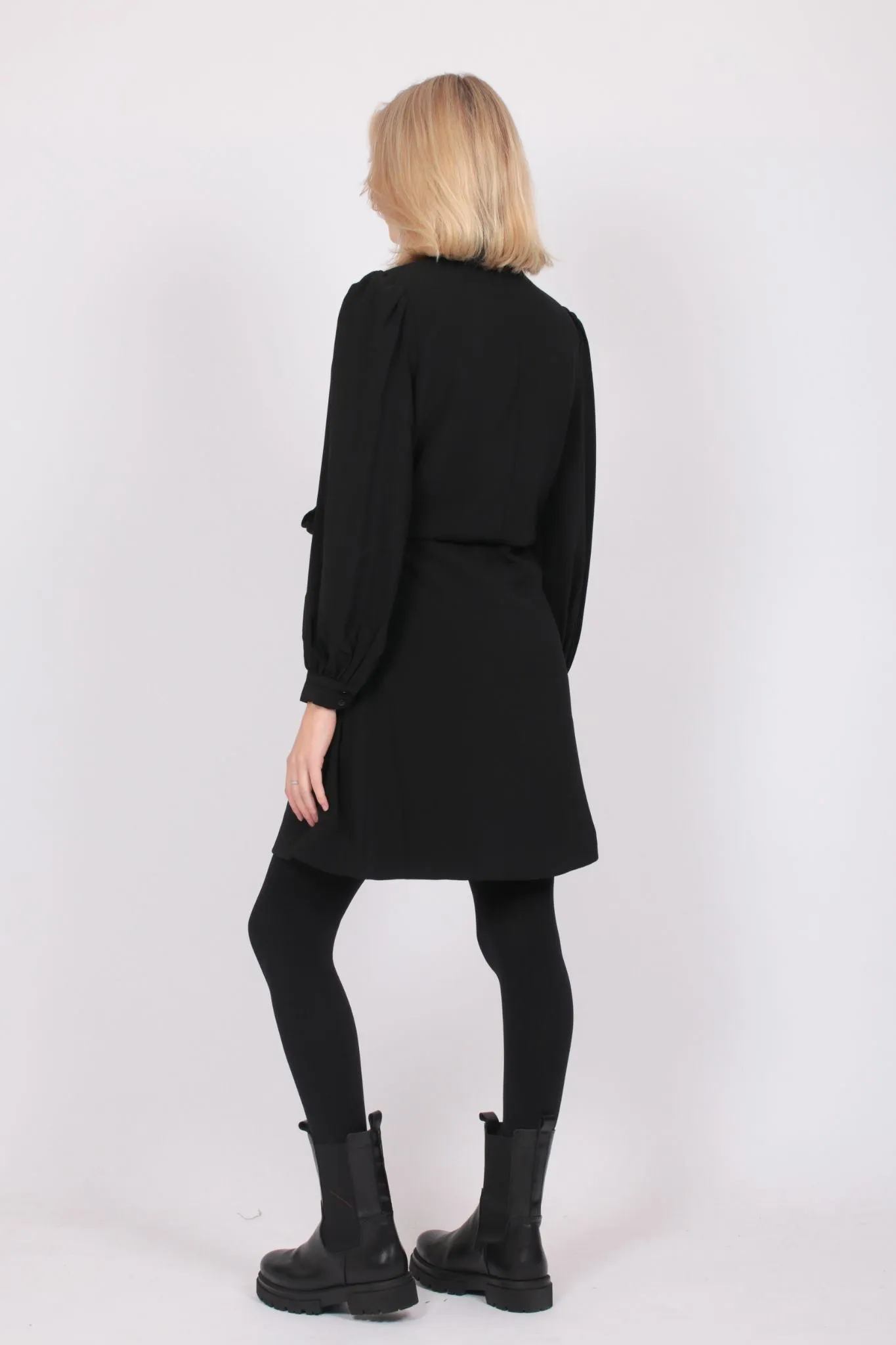 Blazer Wrap Dress - Black