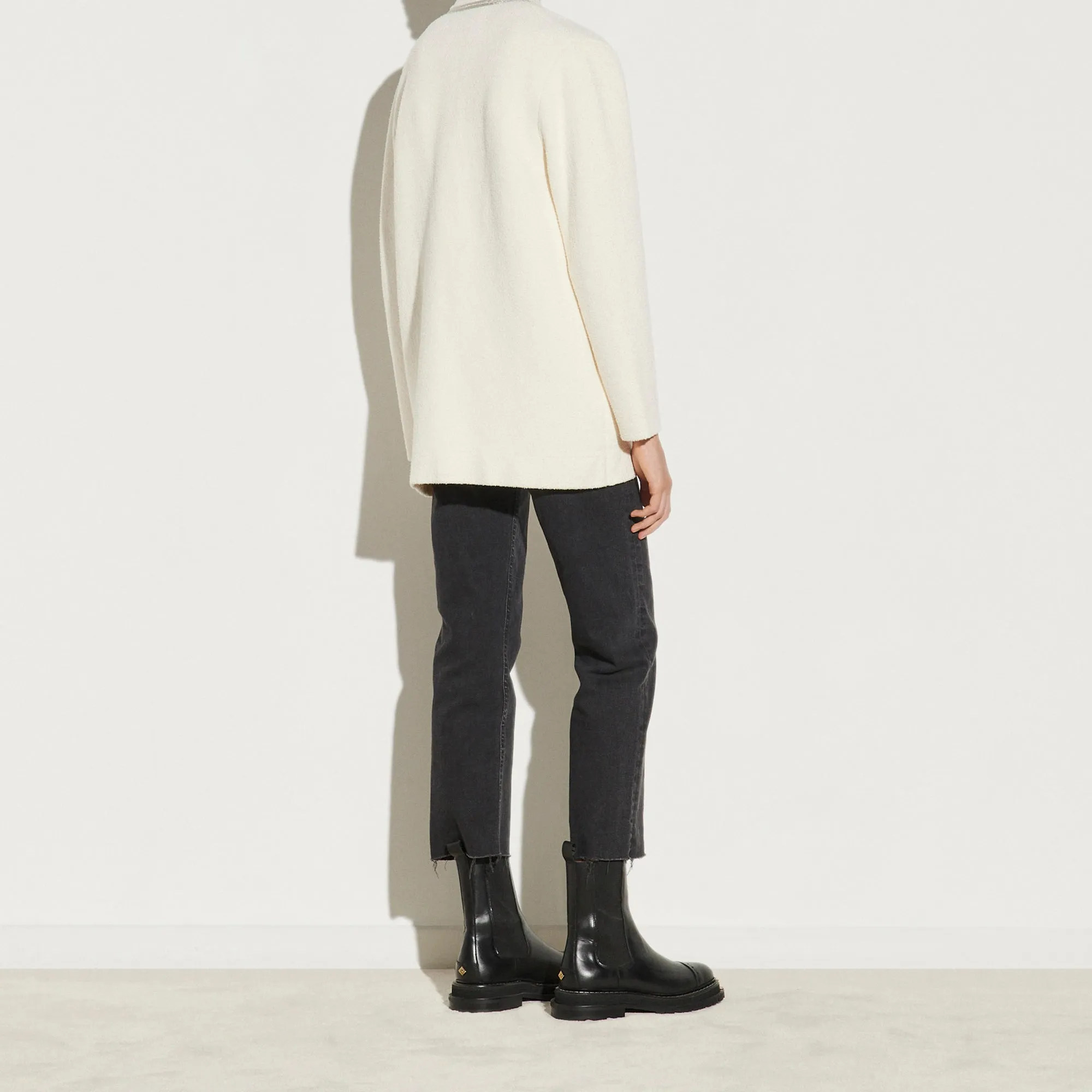 Cardigan long avec boutons perles