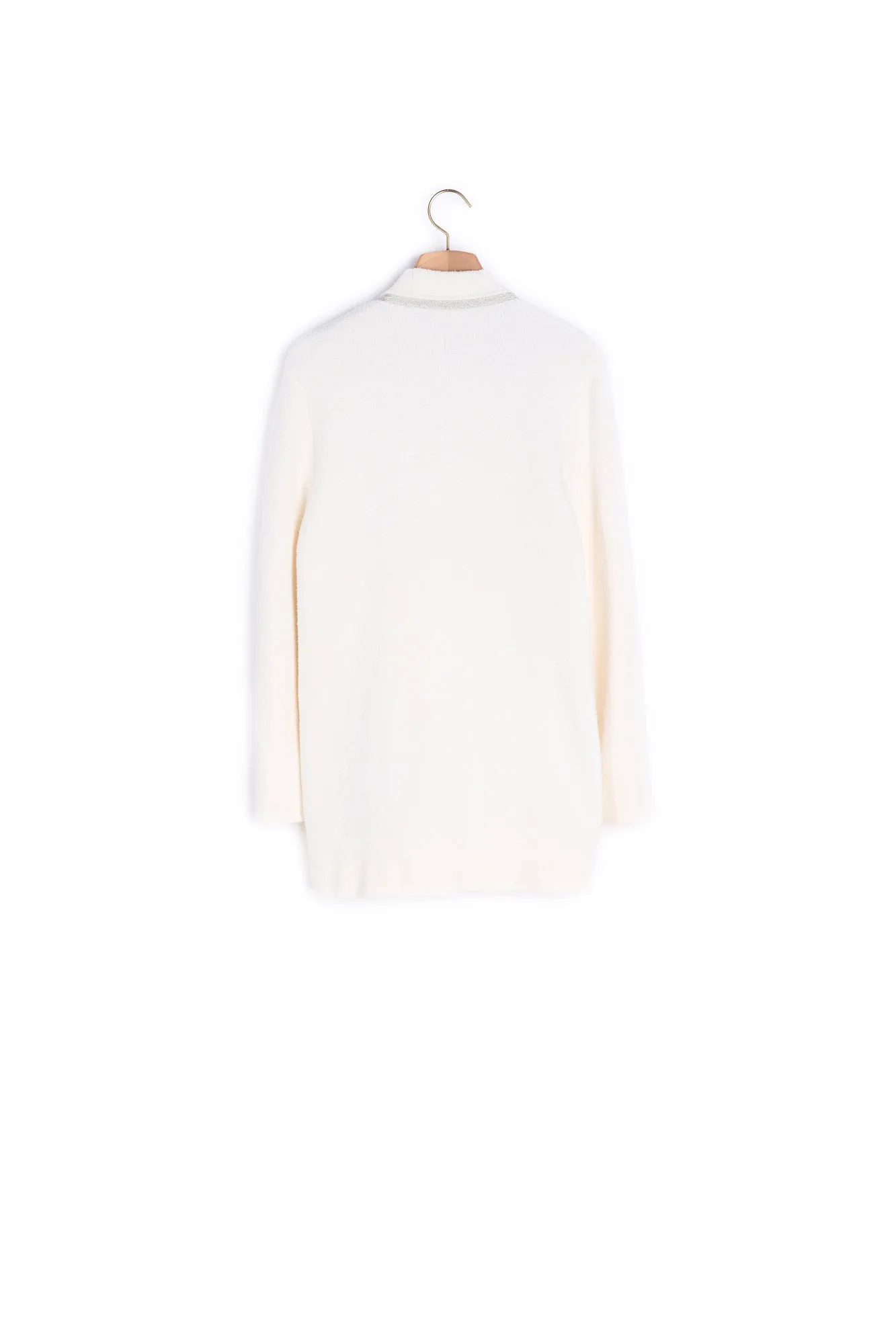 Cardigan long avec boutons perles