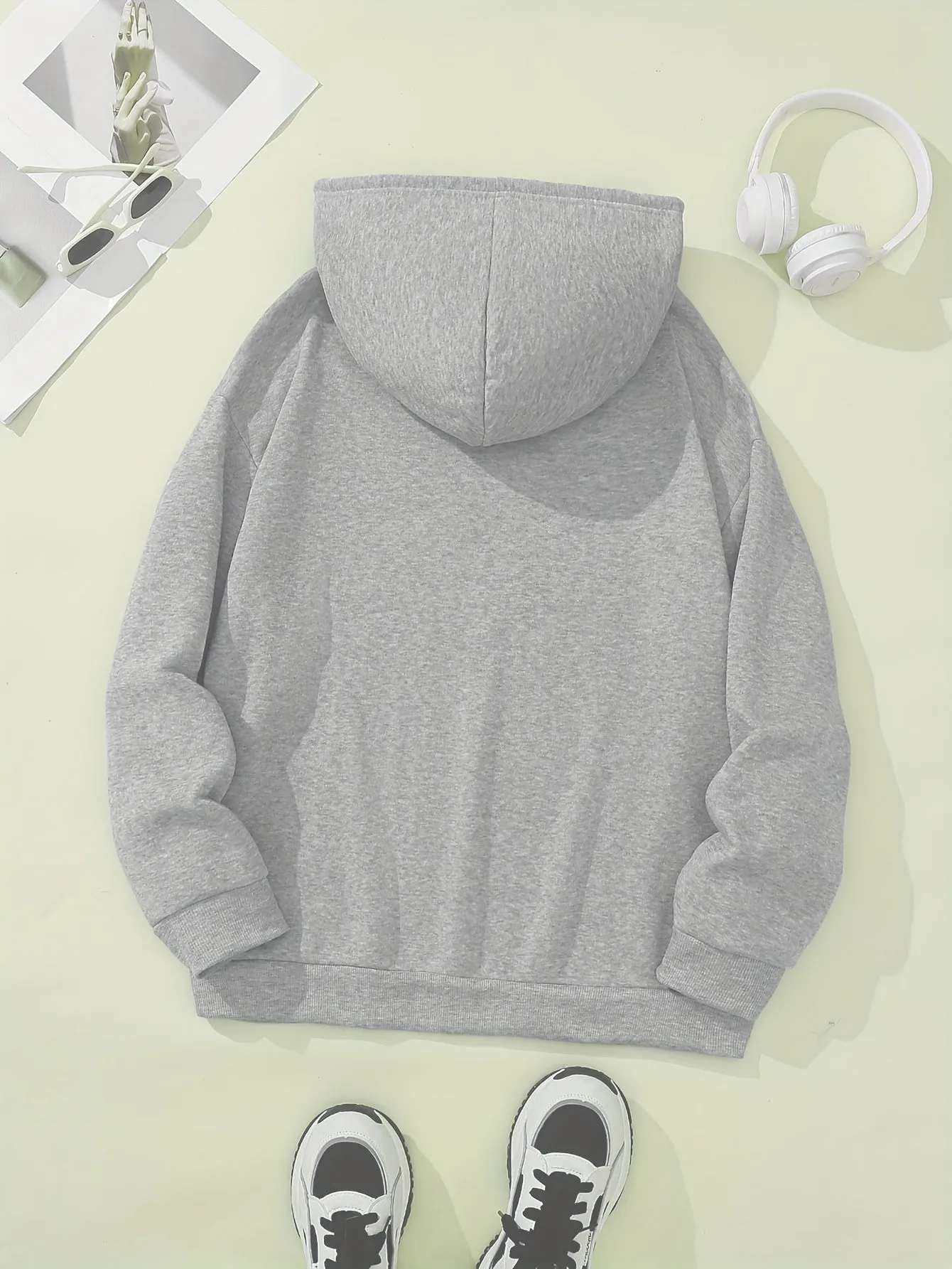Casual Fleece Pullover Hoodie with Print for Women | Perfect for Casual Days