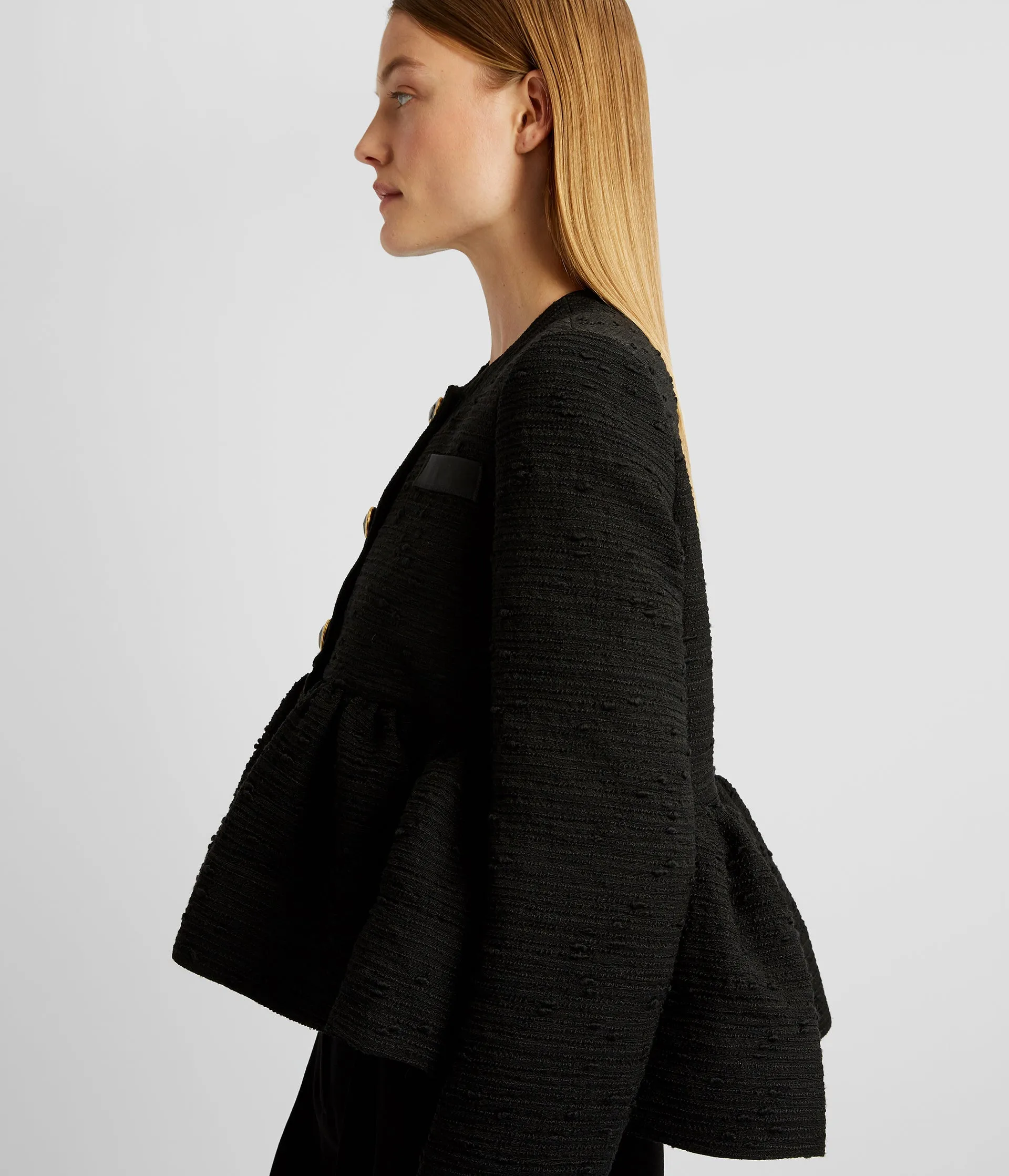 Crop Jacket With Peplum
