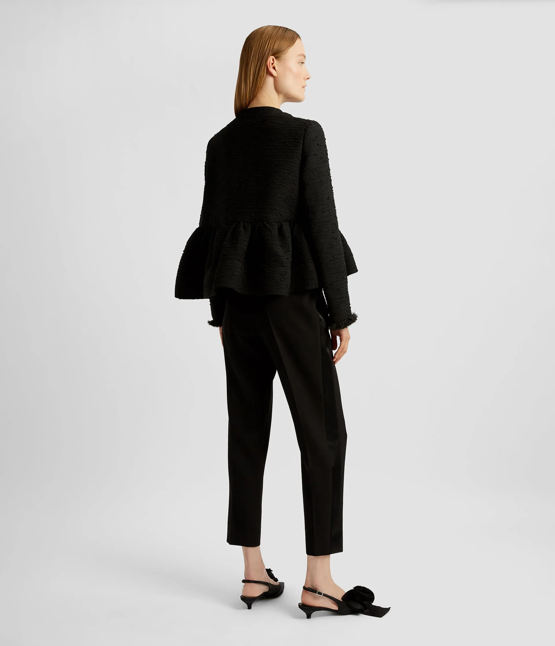 Crop Jacket With Peplum