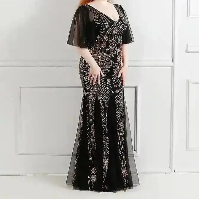 Darlene Tulle Lace Sequin Dress