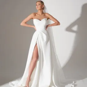 Elegant Side Slit Women's Wedding Dress