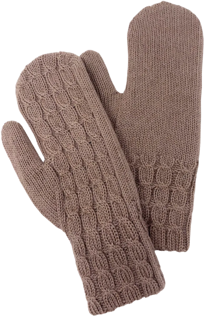 French Braid Alpaca Mitten