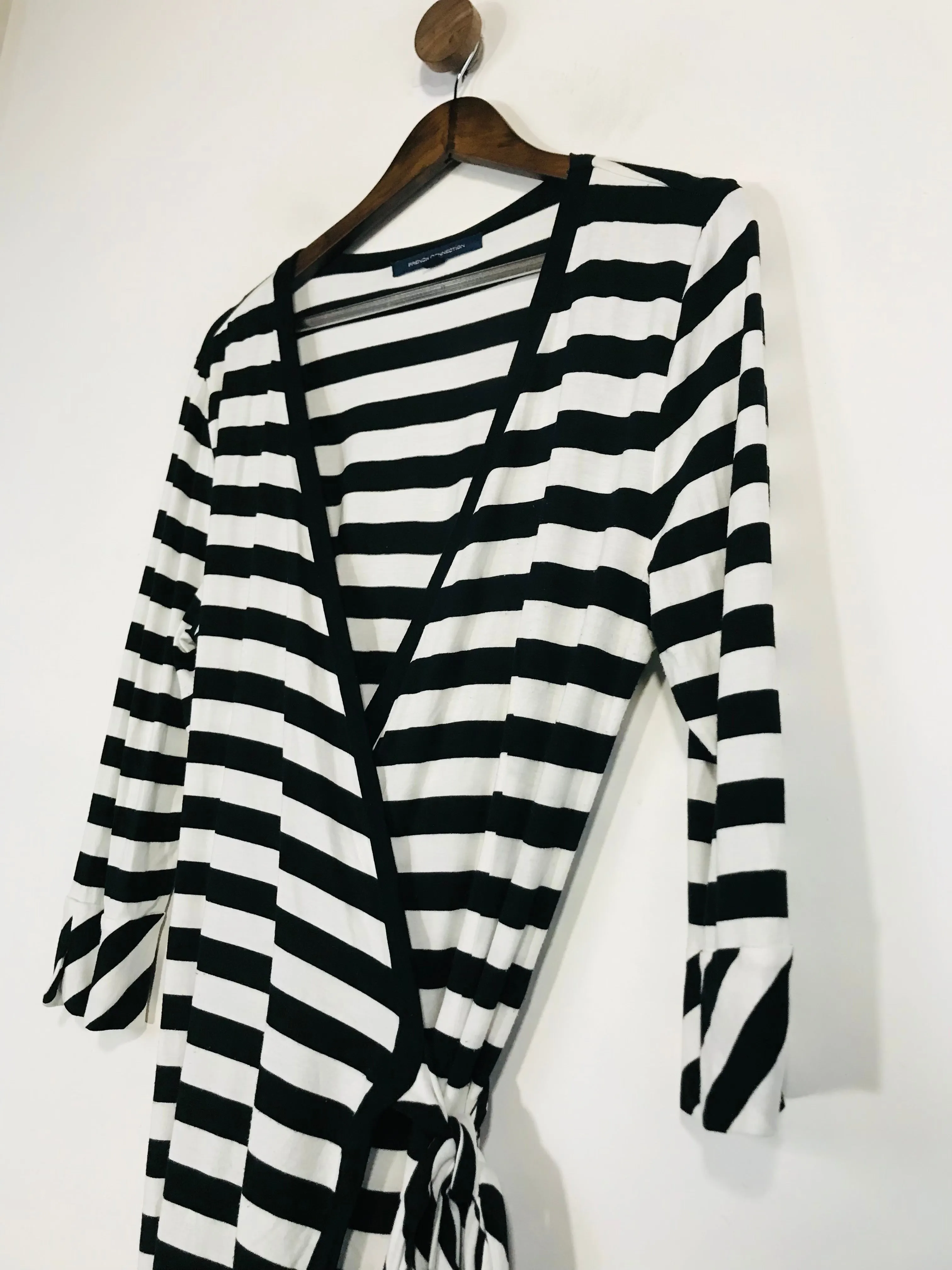 French Connection Women's Striped Wrap Dress | UK16 | Multicoloured