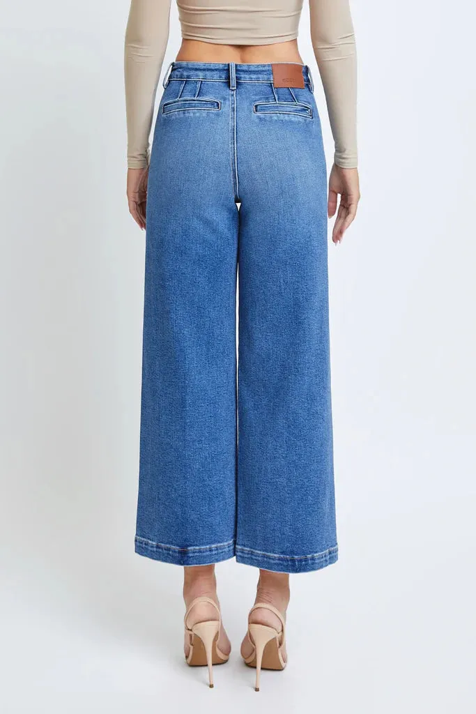 Hidden Jeans Nori Cropped Wide Leg Trouser