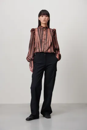 Kim Blouse | Brown Black