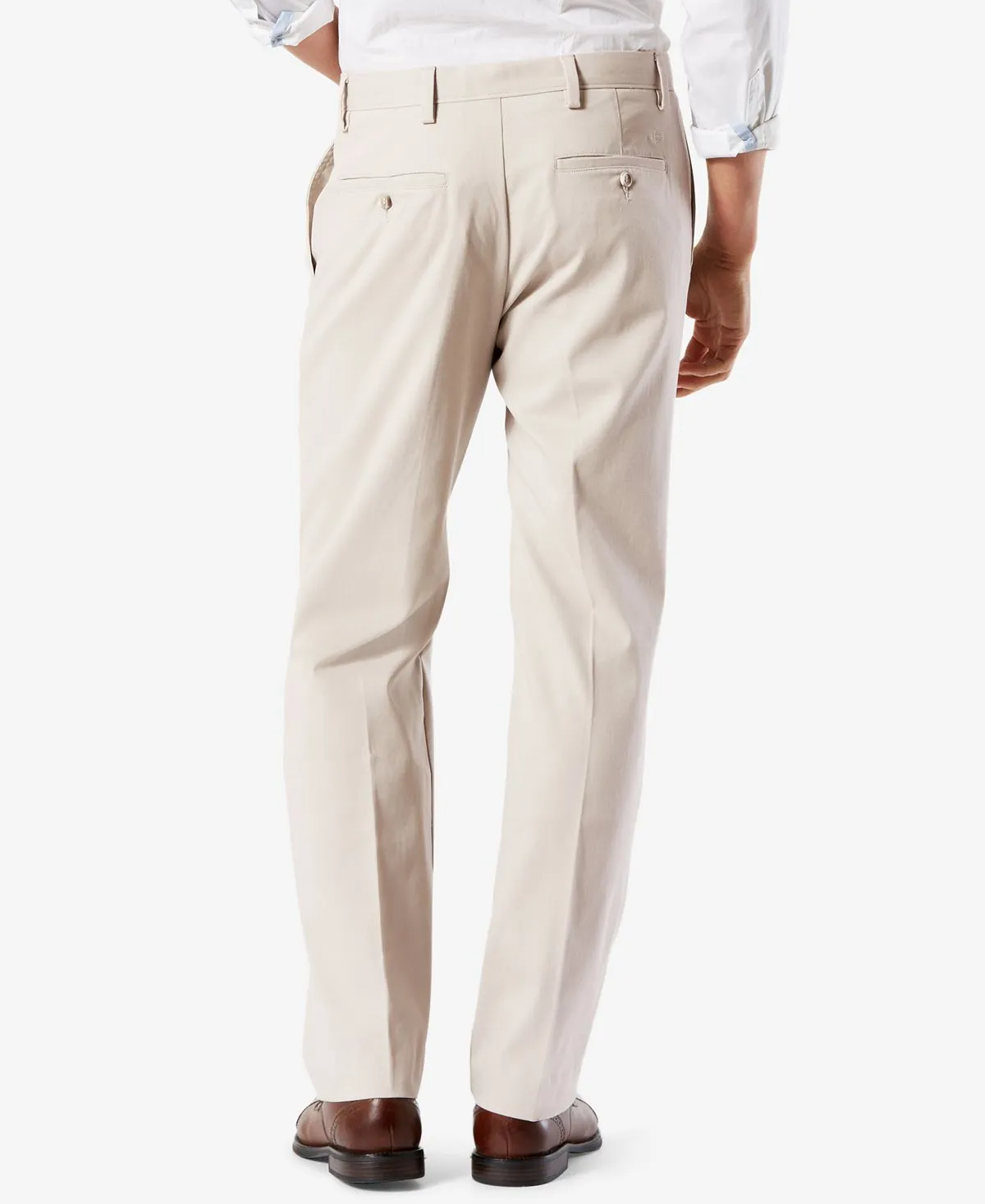 Men's easy classic pleated trousers, khaki stretch Dockers, blue