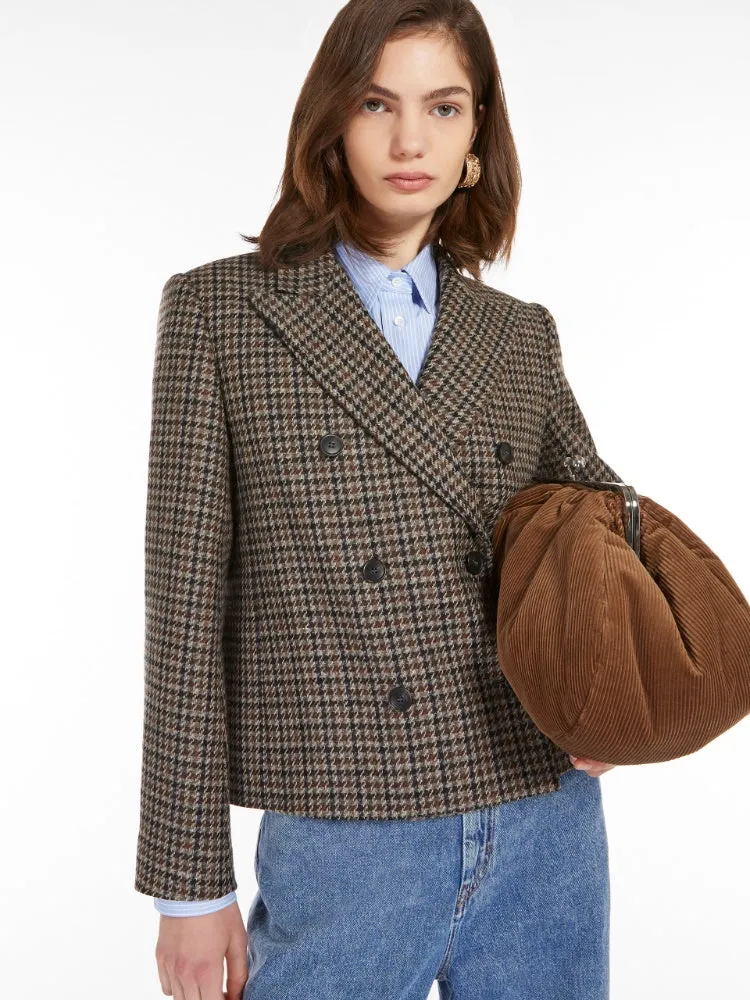 NAUSICA SHETLAND WOOL BLEND CROPPED JACKET