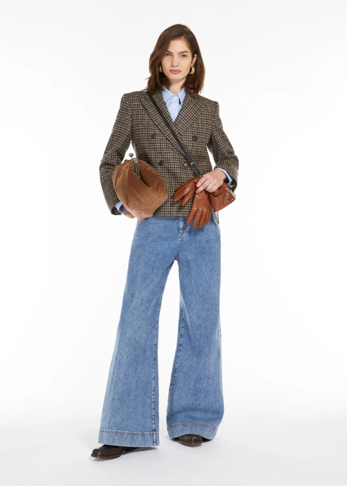 NAUSICA SHETLAND WOOL BLEND CROPPED JACKET