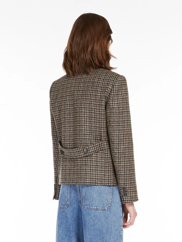 NAUSICA SHETLAND WOOL BLEND CROPPED JACKET