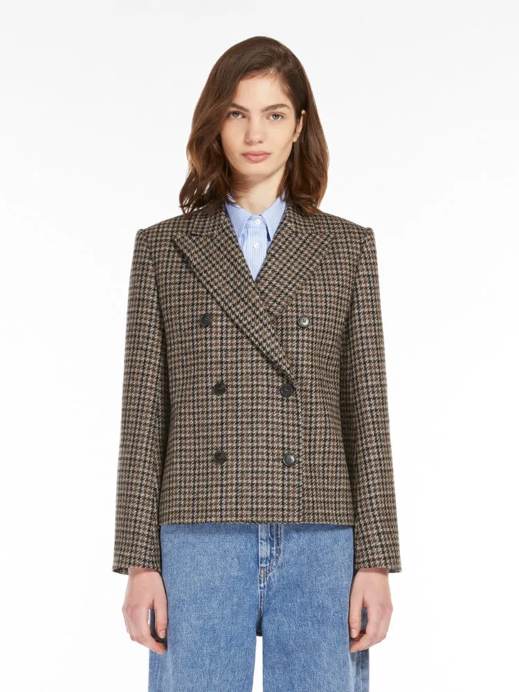 NAUSICA SHETLAND WOOL BLEND CROPPED JACKET