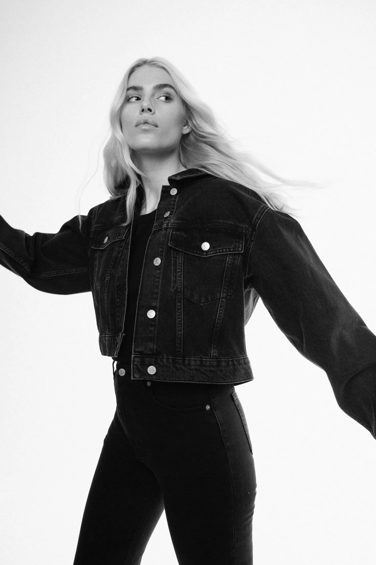 Noelle Denim Jacket - Washed Black