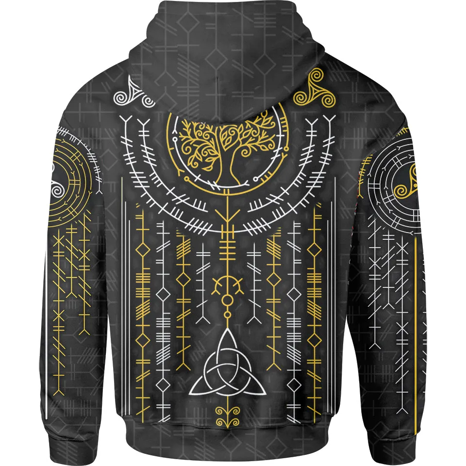 Ogham Pullover Hoodie - Black Edition