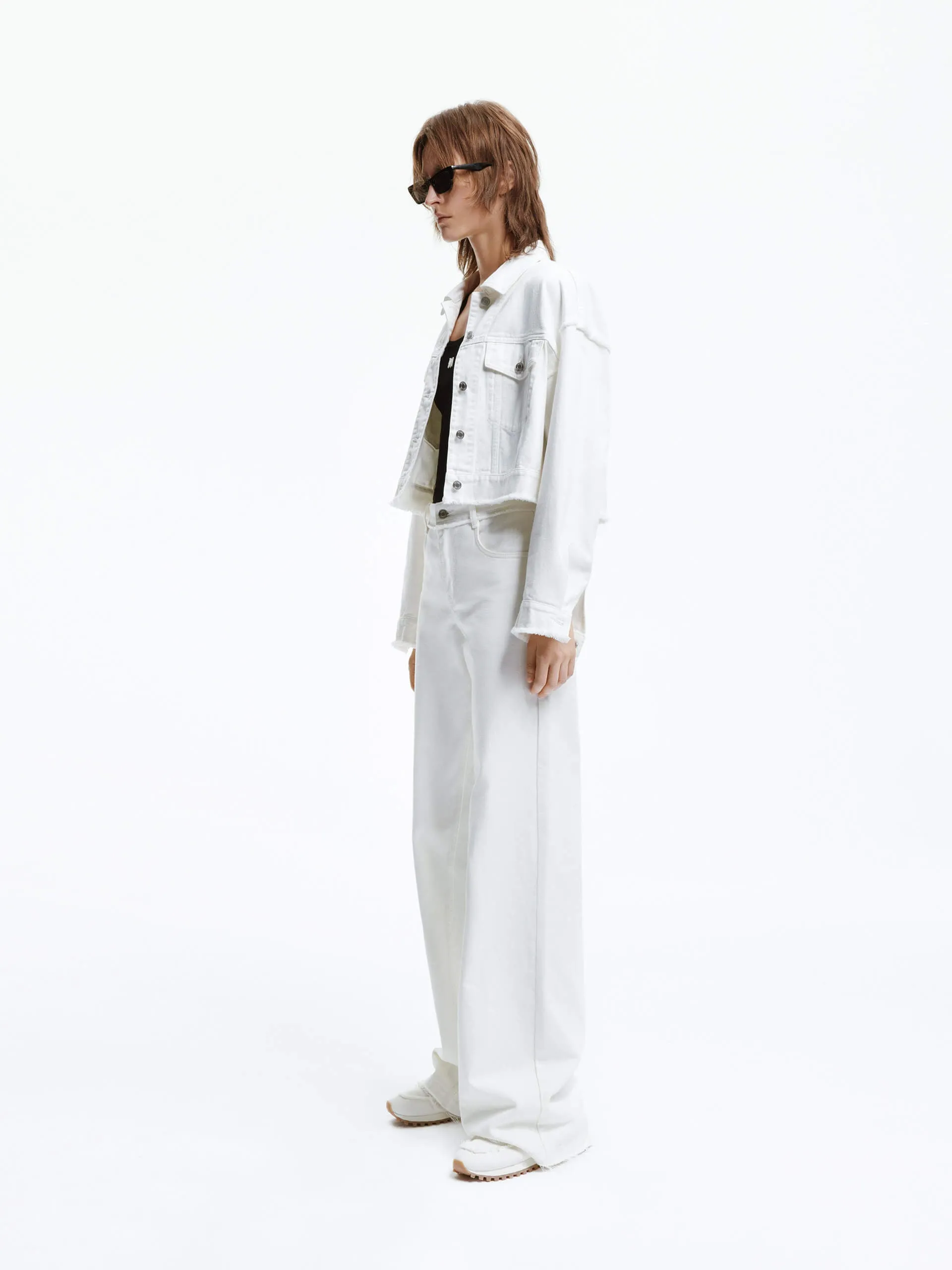 Raw Hem Cropped Jacket