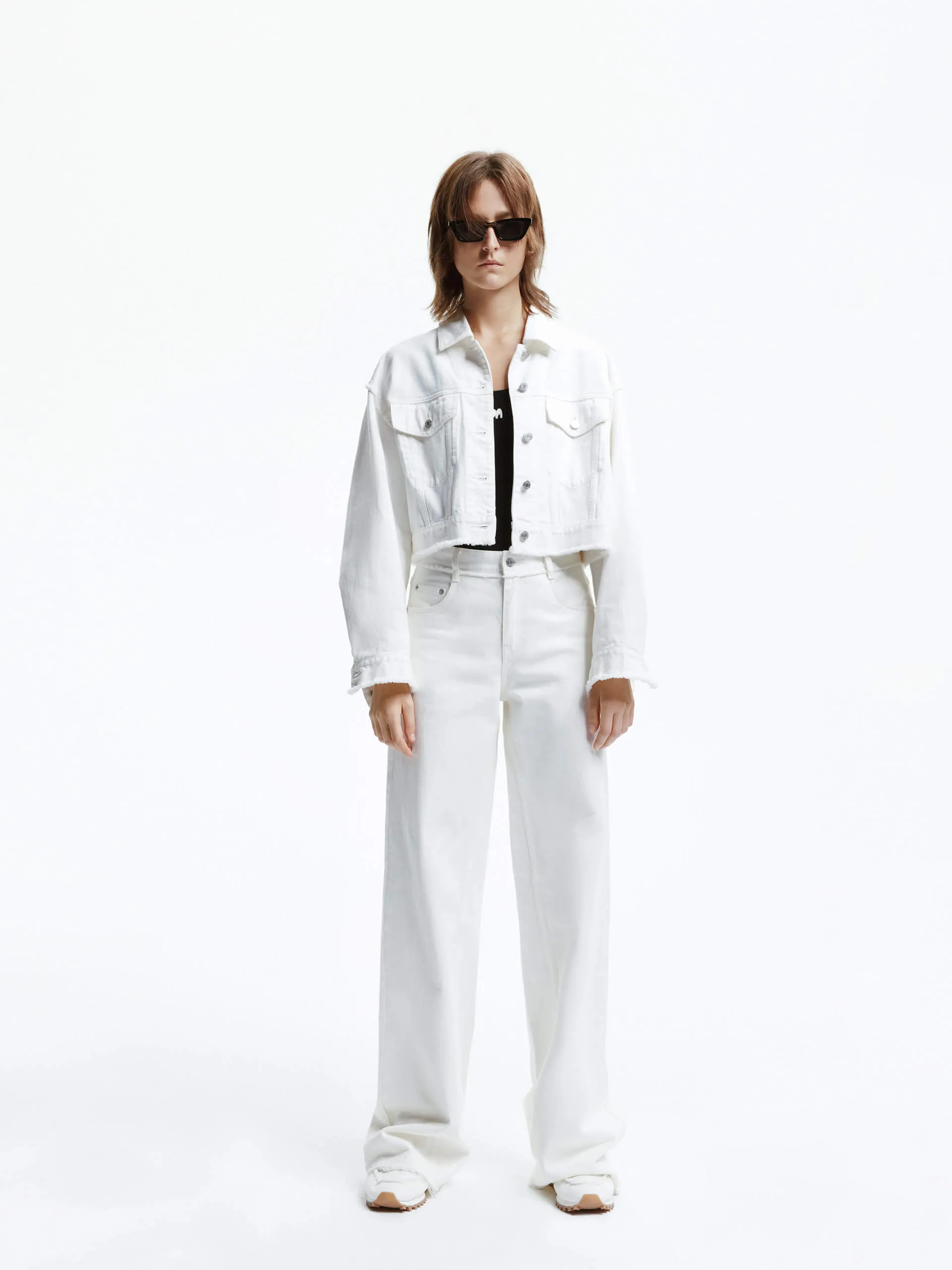 Raw Hem Cropped Jacket