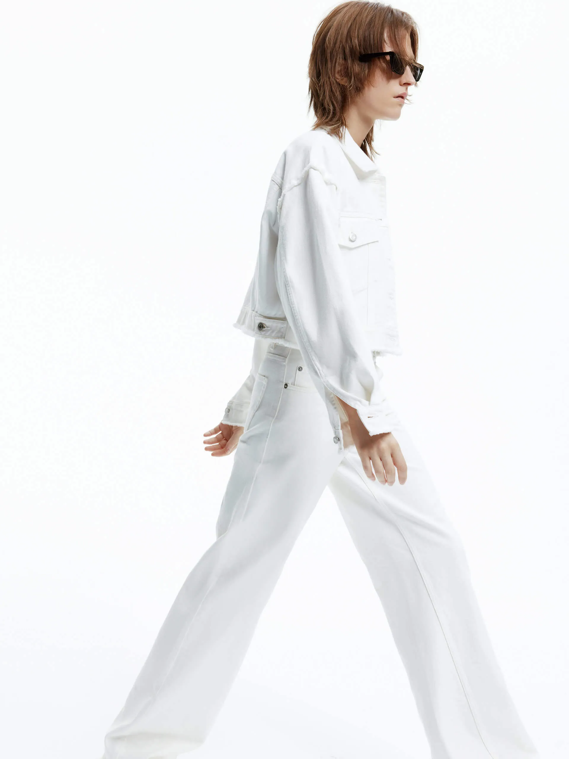 Raw Hem Cropped Jacket