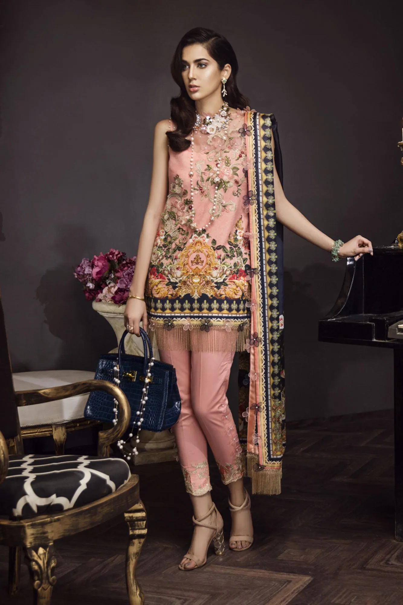 Saadia Asad Luxury Formals 2018 – 05 Rose Wood