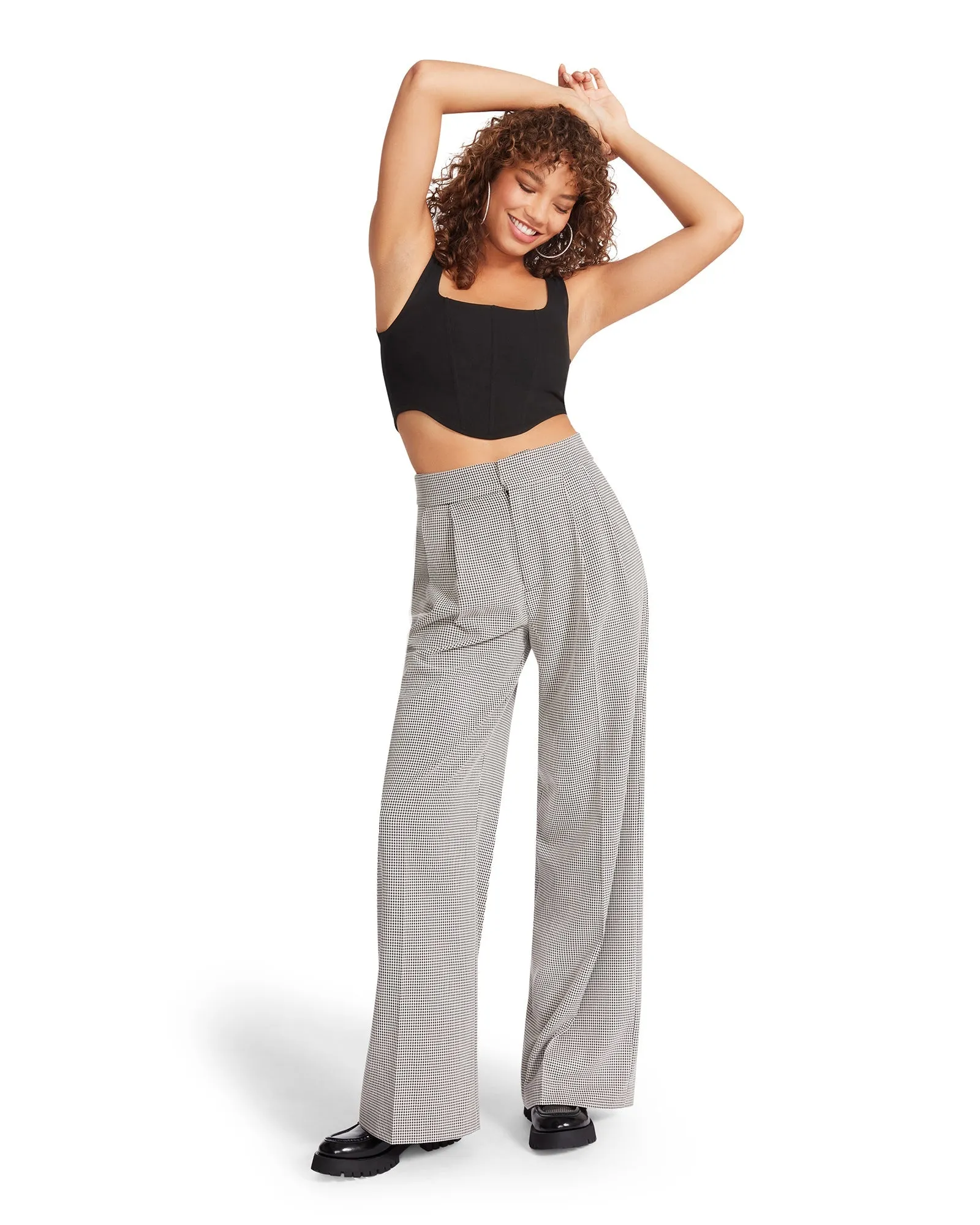 The Isabella Wide Leg Pant - Gingham