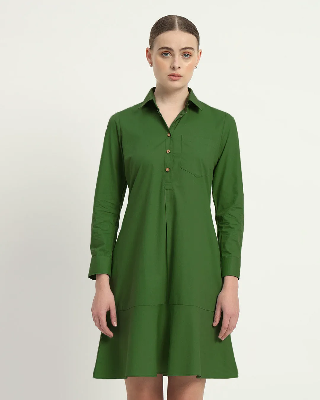 The Lyon Emerald Cotton Dress