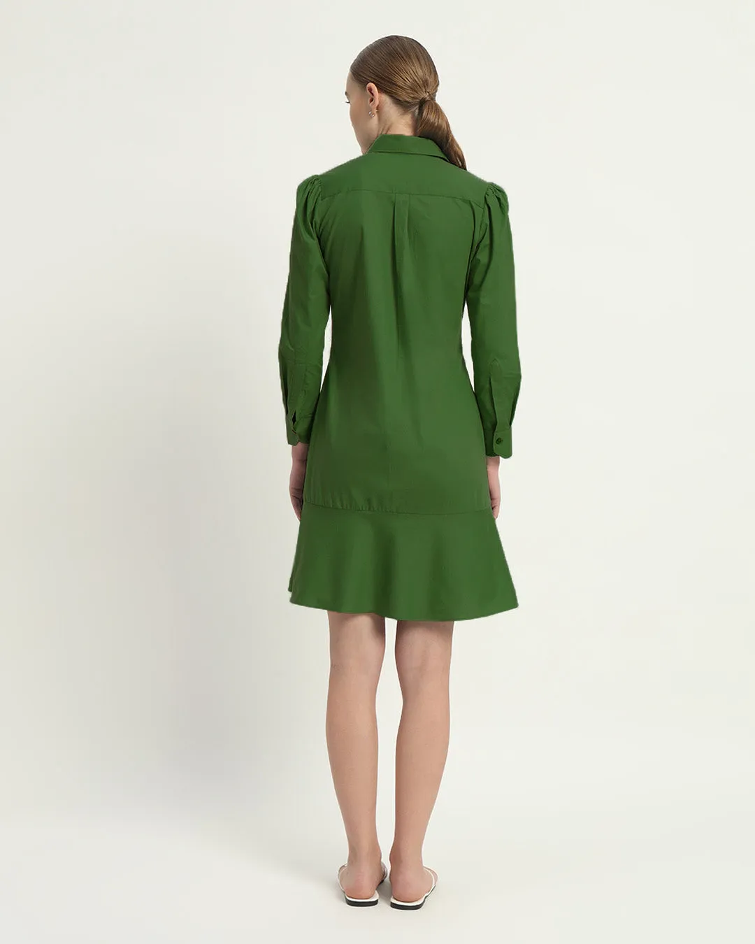 The Lyon Emerald Cotton Dress