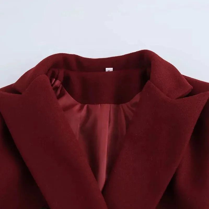 Trend4us Women's Double-Breasted Longline Trench Coat