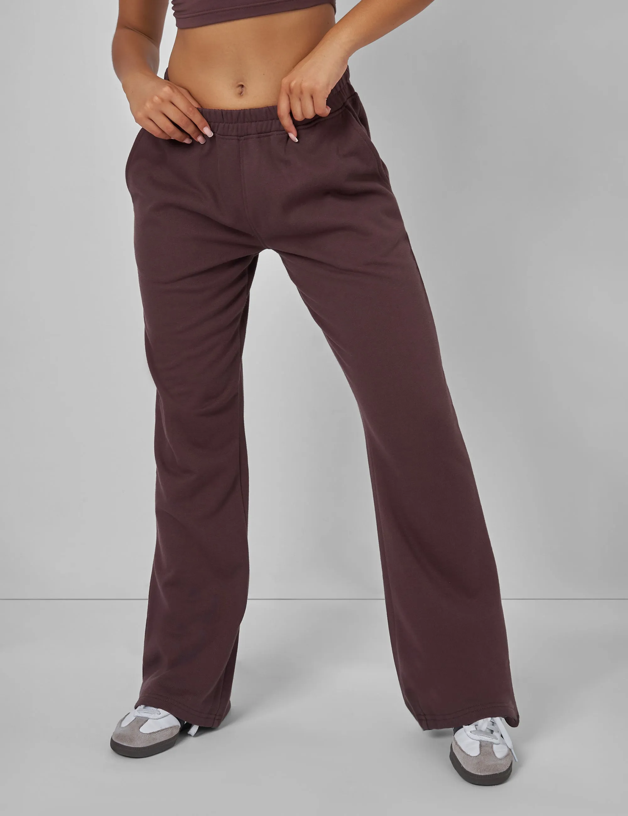 Wide Leg Sweat Pants Mocha