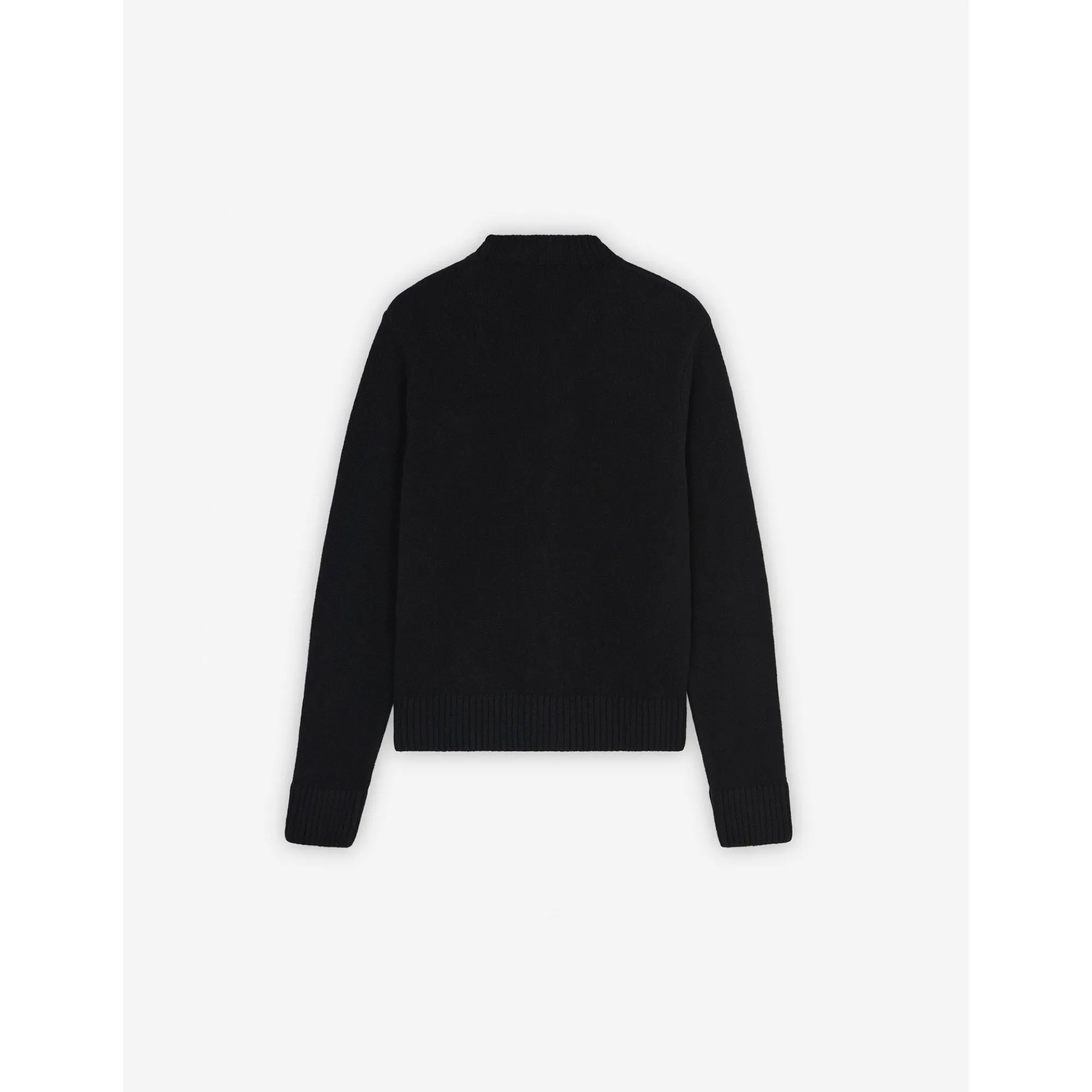 Women Baby Fox Patch Boxy Cardigan - Black