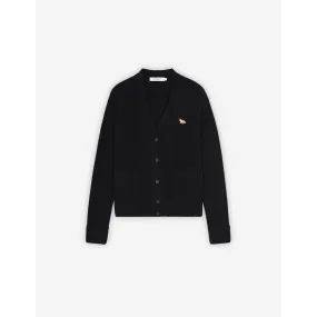 Women Baby Fox Patch Boxy Cardigan - Black
